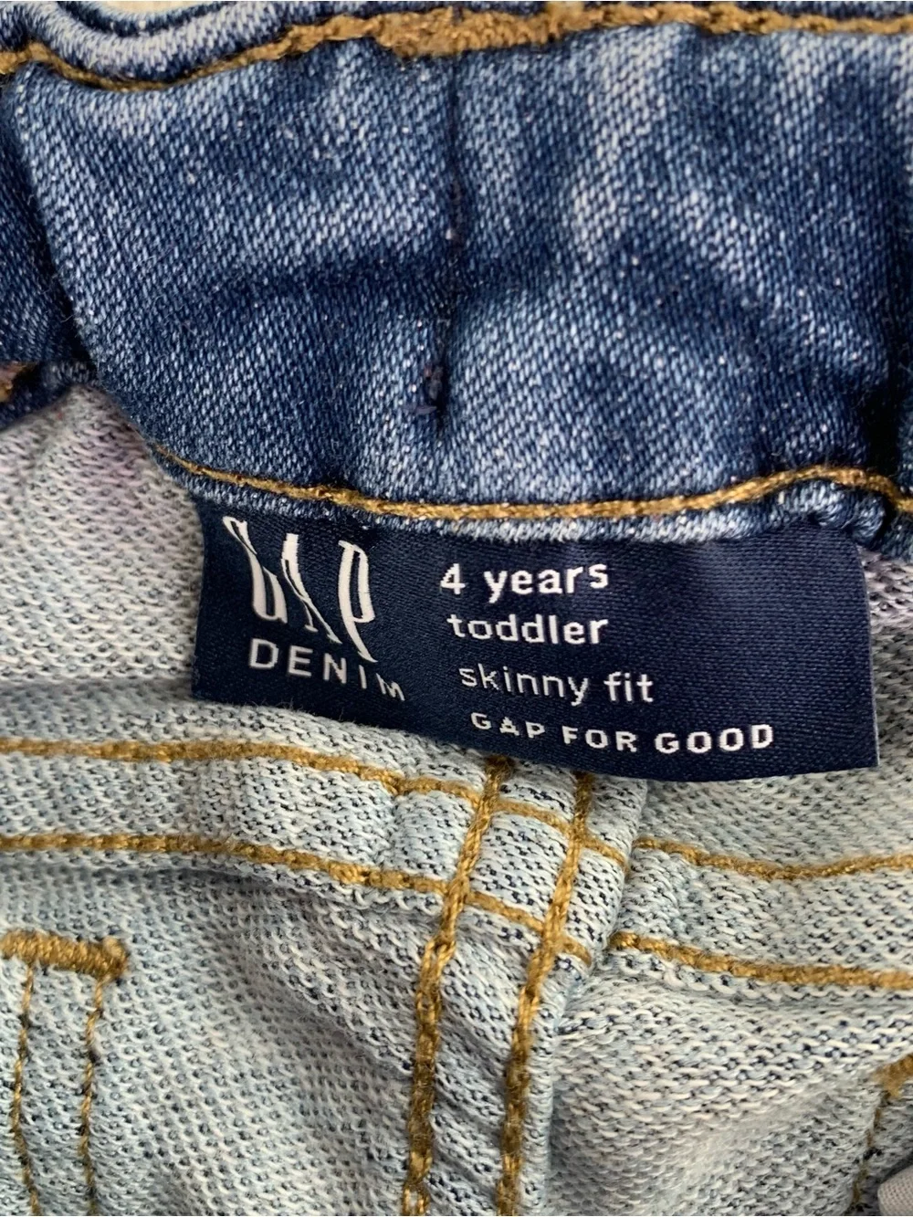 GAP toddler girl skinny jeans stretchy slightly distressed adjustable waist